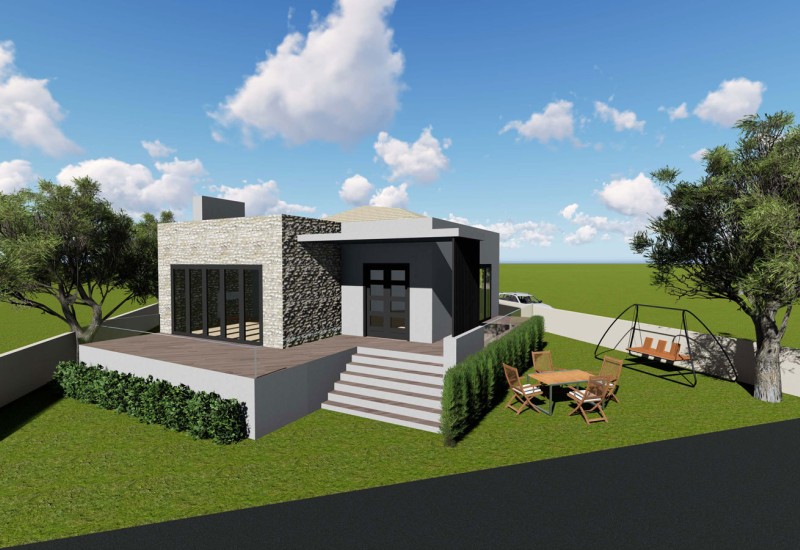 Μελέτη μιας ισόγειας κατοικίας με υπόγειο Μελέτη μιας ισόγειας κατοικίας με υπόγειο